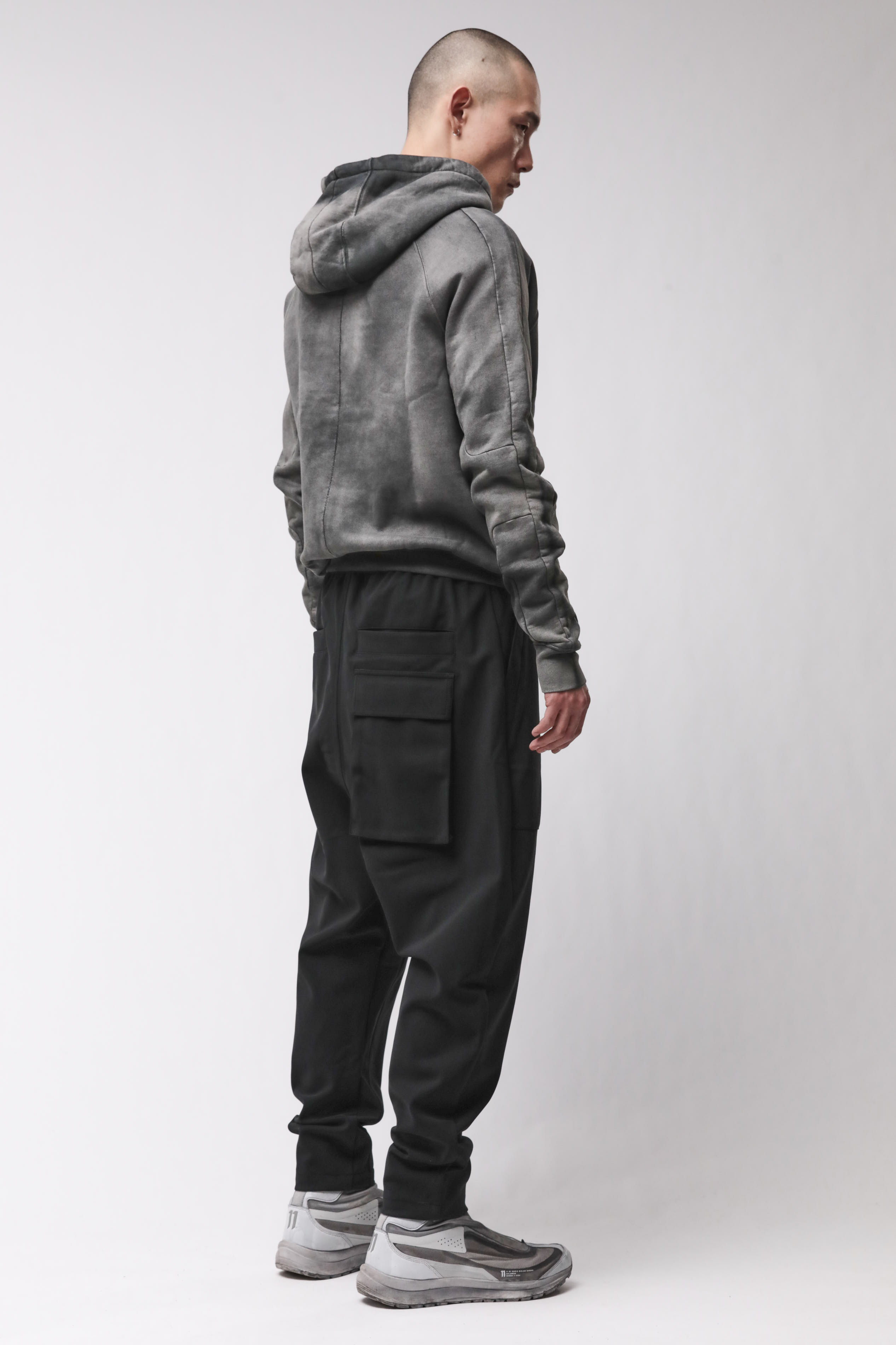 Thom Krom Hooded Zip Jacket Stone Wash
