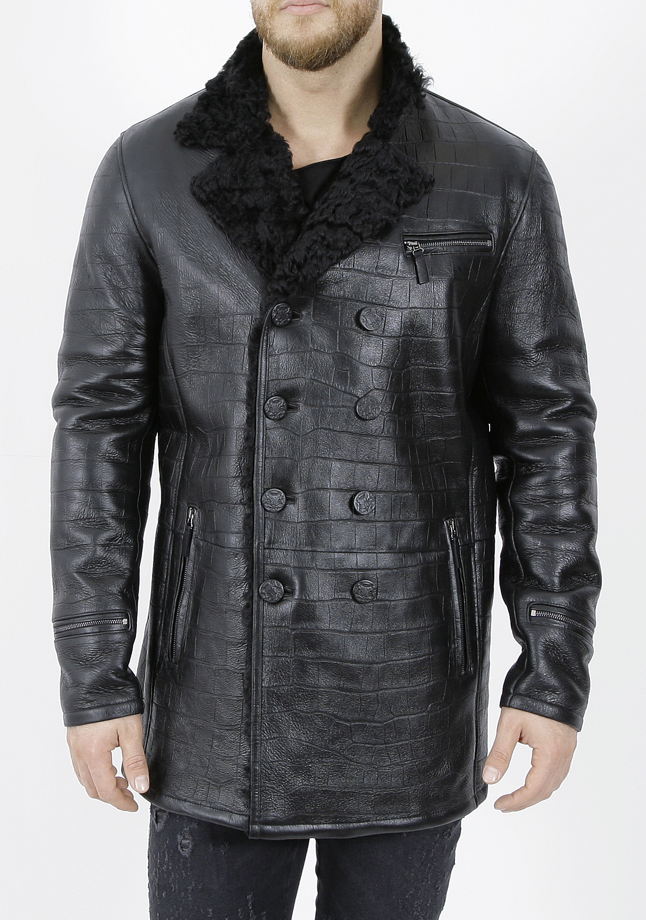 Cultum Lederjacke Shearling