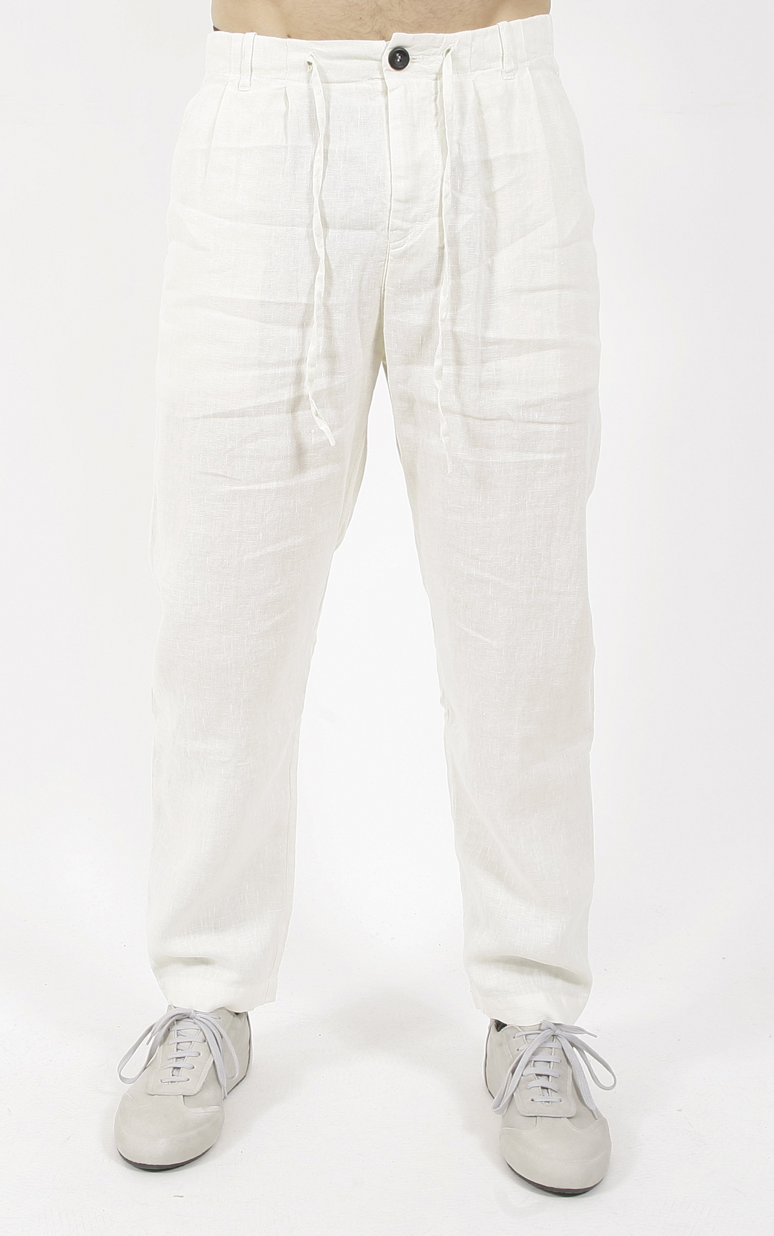 Hannes Roether Leinenhose Milk