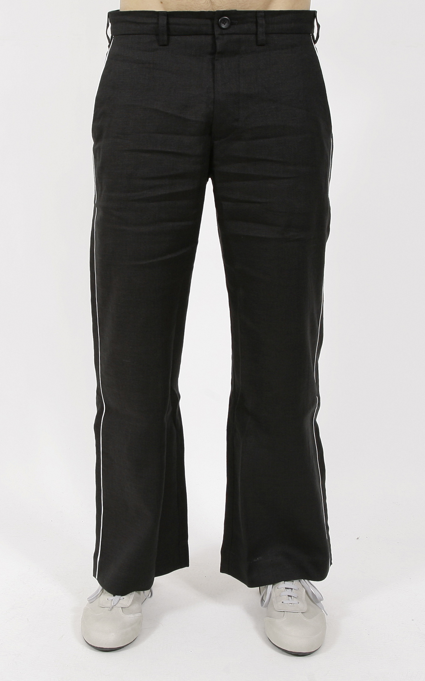  Hannes Roether Leinenhose mit Zierstreifen