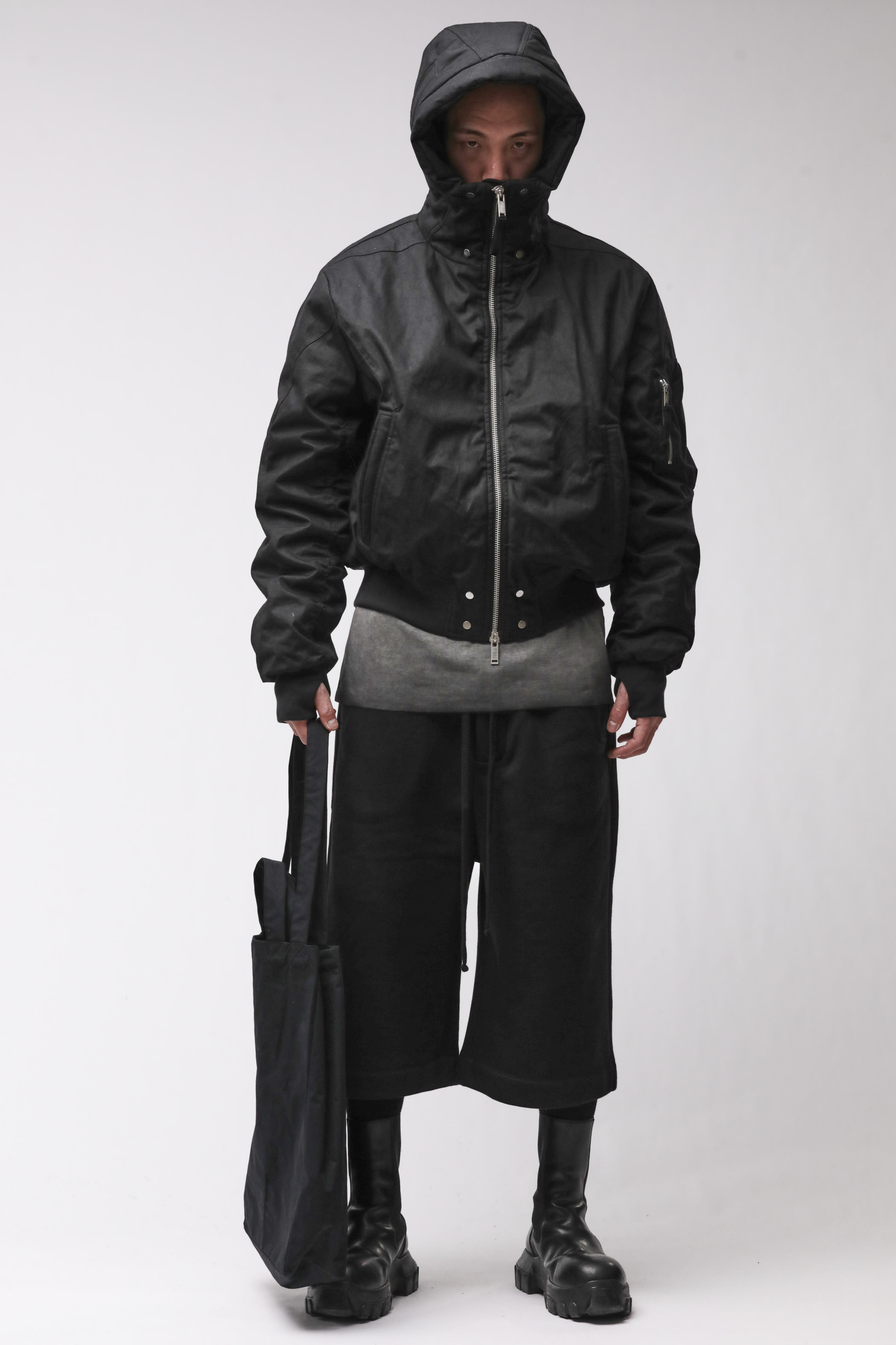 Thom Krom Hooded Bomber Jacket