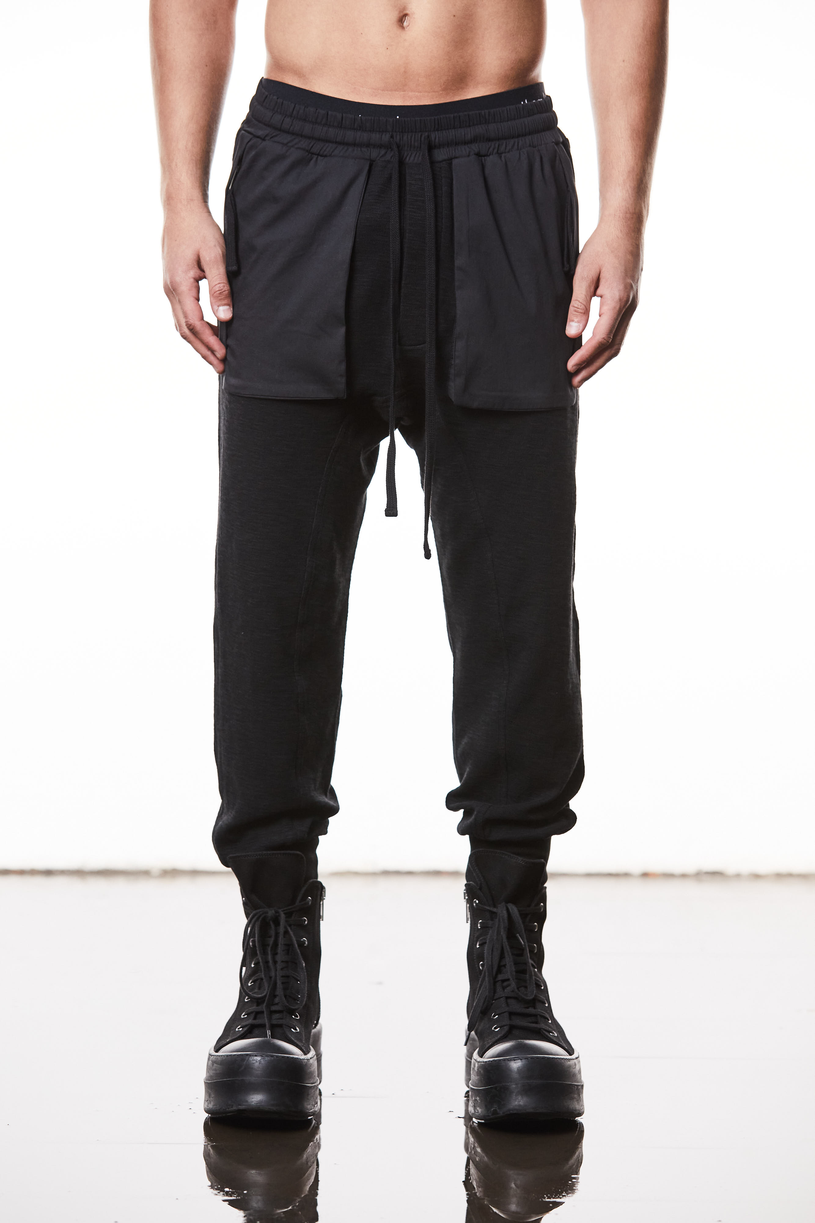 Thom Krom Matmix Cargo Trousers Black Thom Krom Matmix Cargo Trousers Black