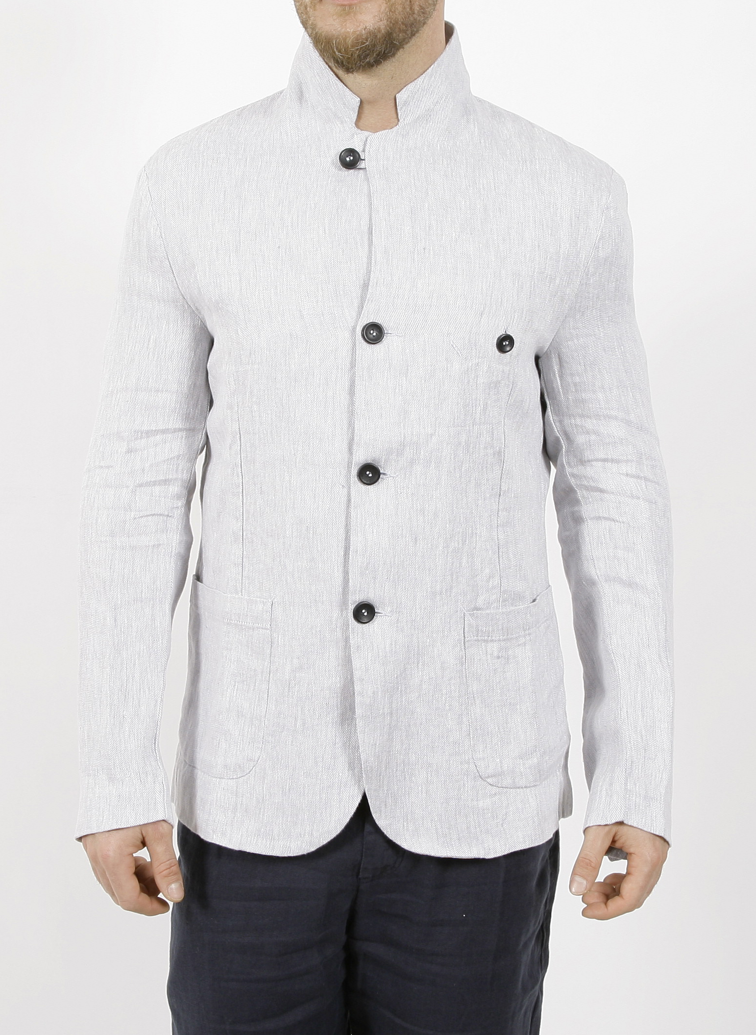 Hannes Roether Leinenblazer Grey