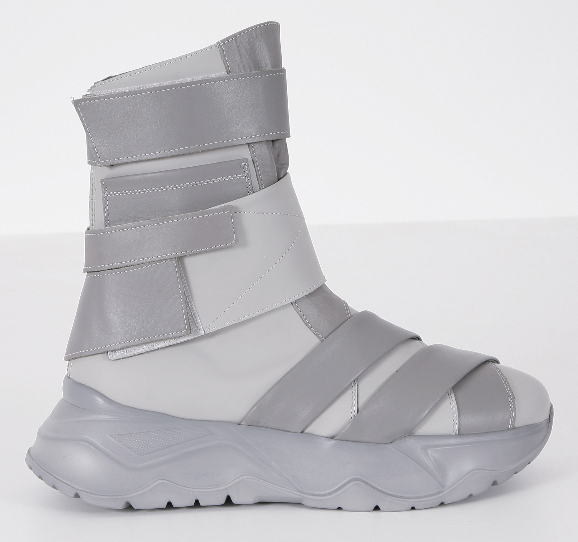 Junus Coban Strap Boots Grey