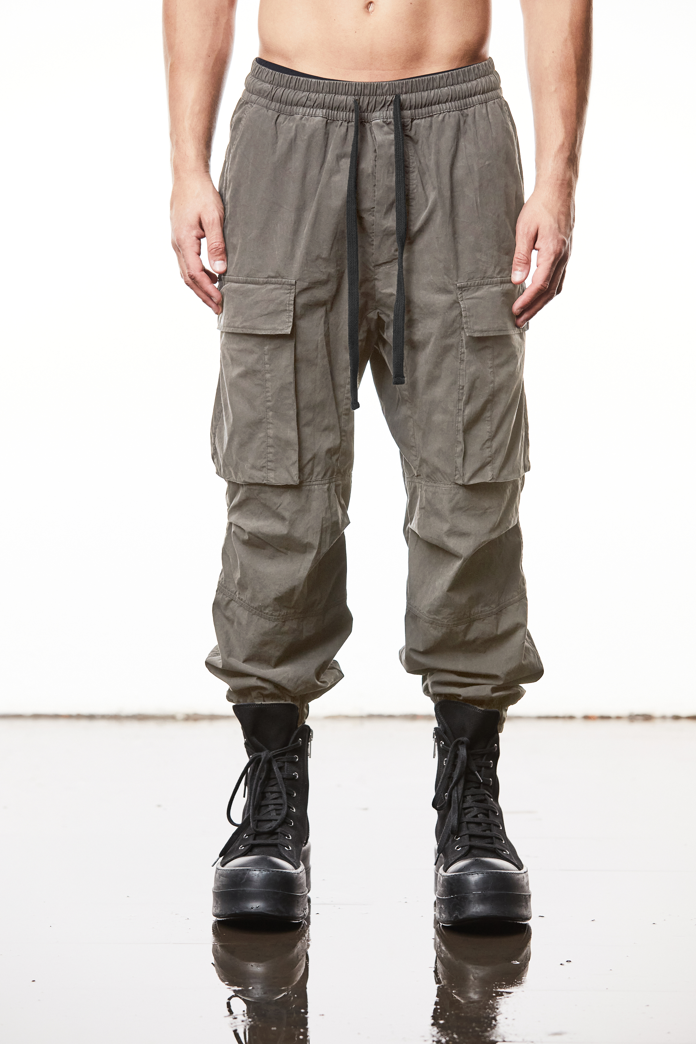Thom Krom Wide Fit Trousers Rock