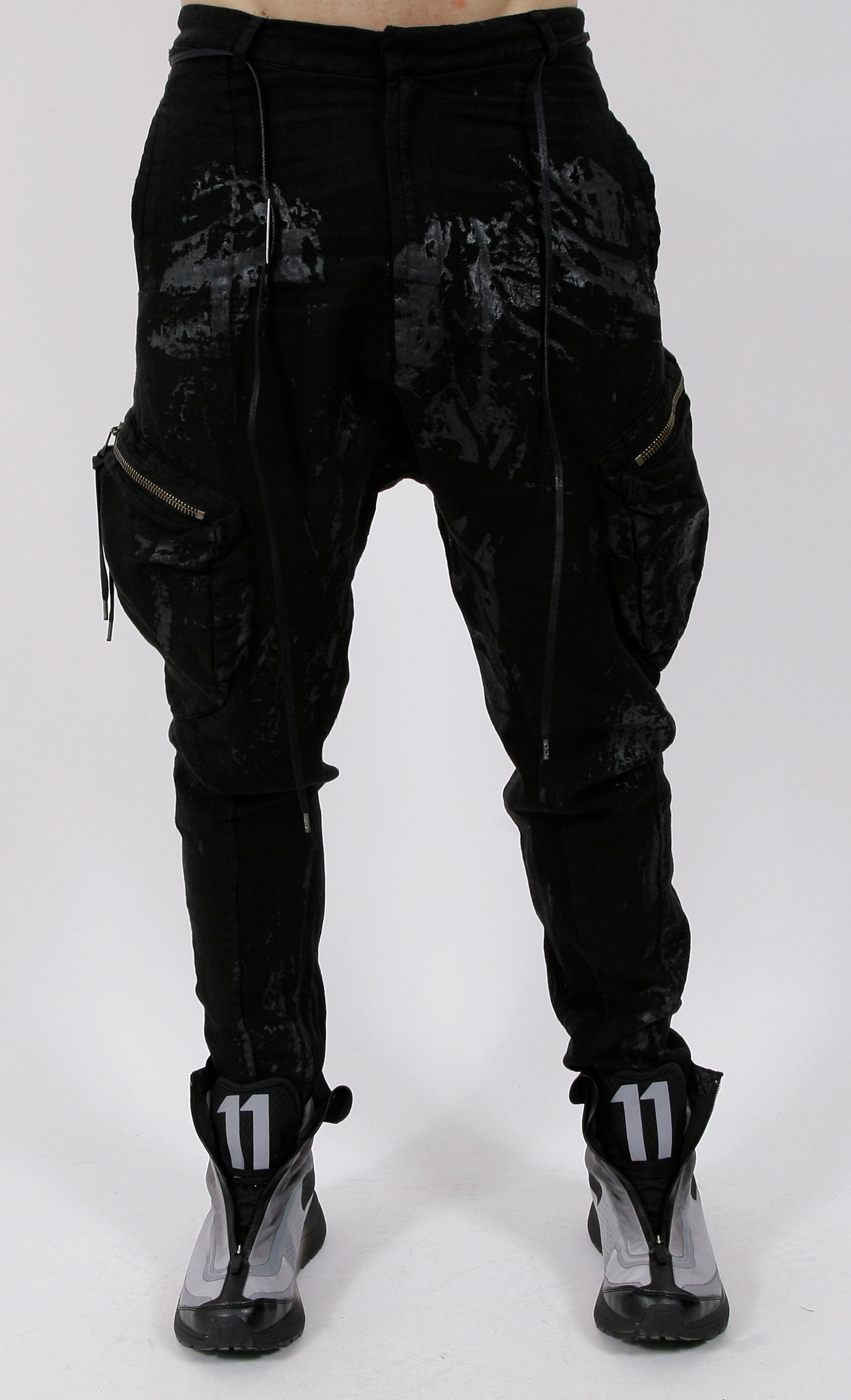 Army of me Pocketed Linen Trousers Rubberized