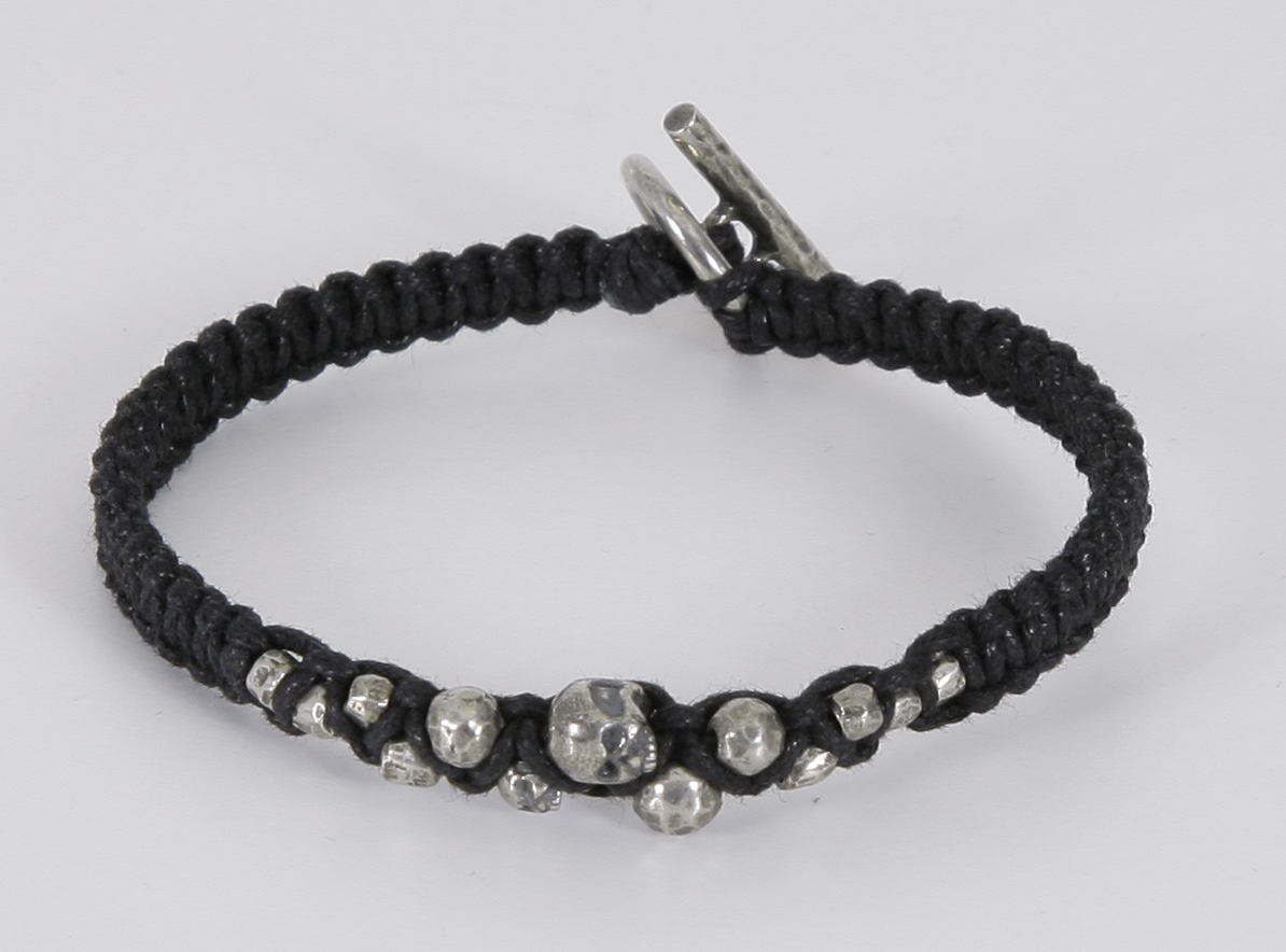 Tobias Wistisen Skull Bead Macrame Bracelet