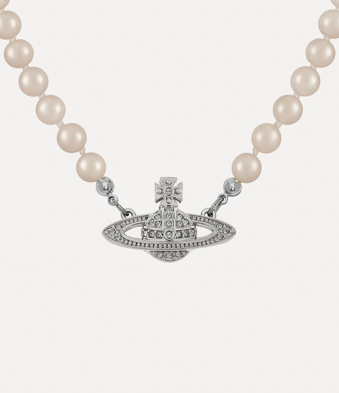 -AUSVERKAUFT-Vivienne Westwood Man Mini Bas Relief Pearl Necklace
