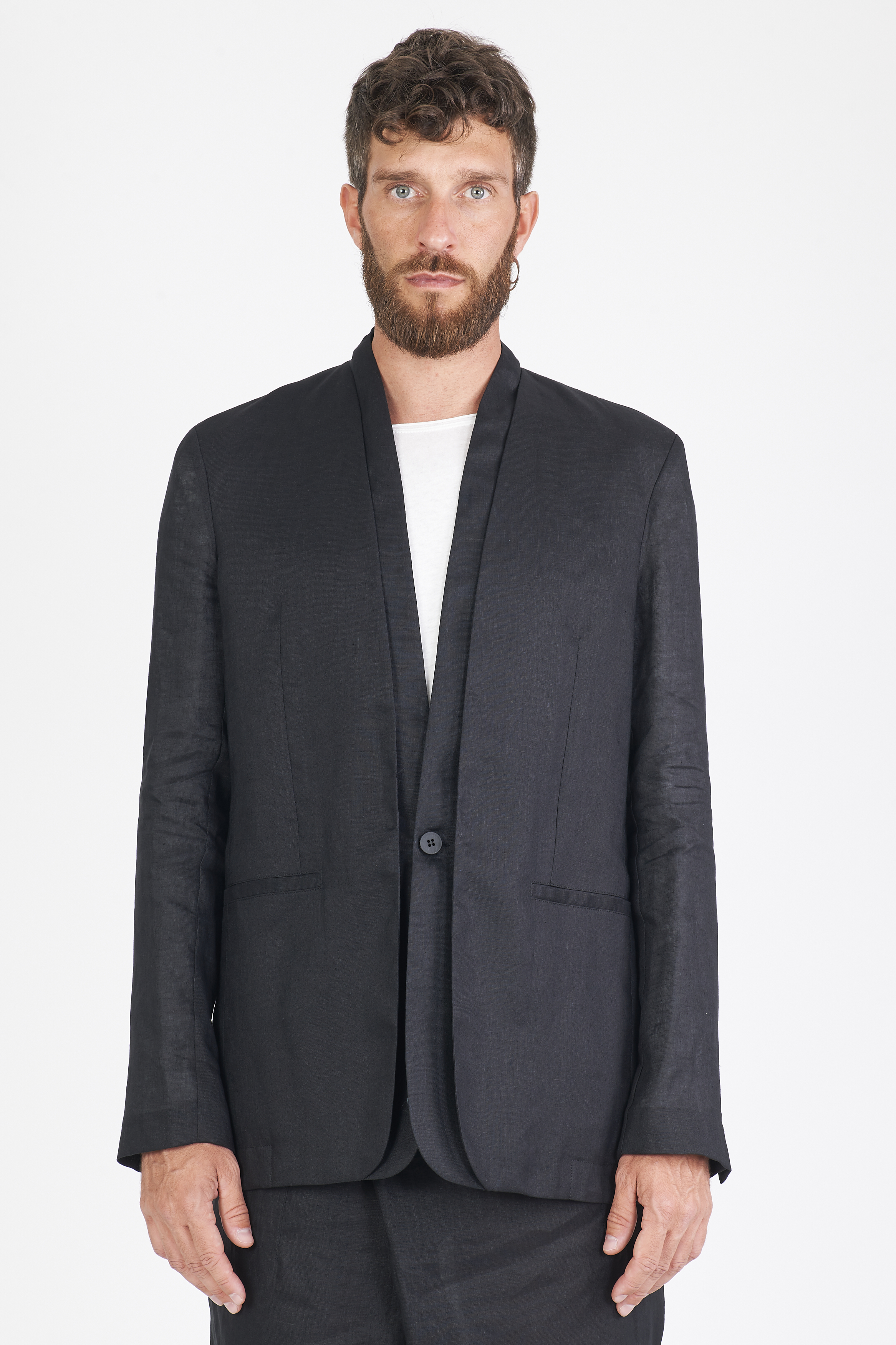 Isabel Benenato Linen Blazer Isabel Benenato Linen Blazer