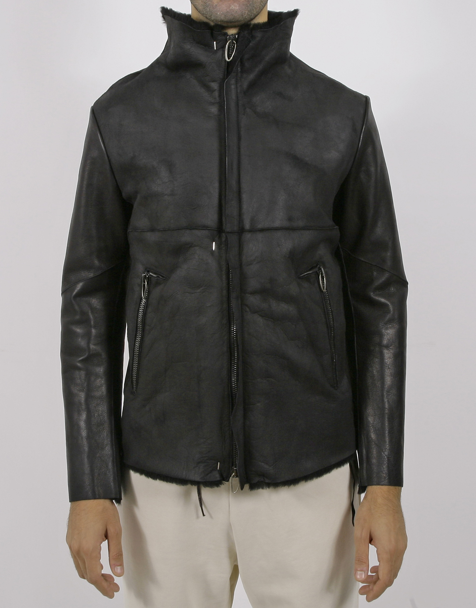 Daniele Basta Lammfell - Lederjacke