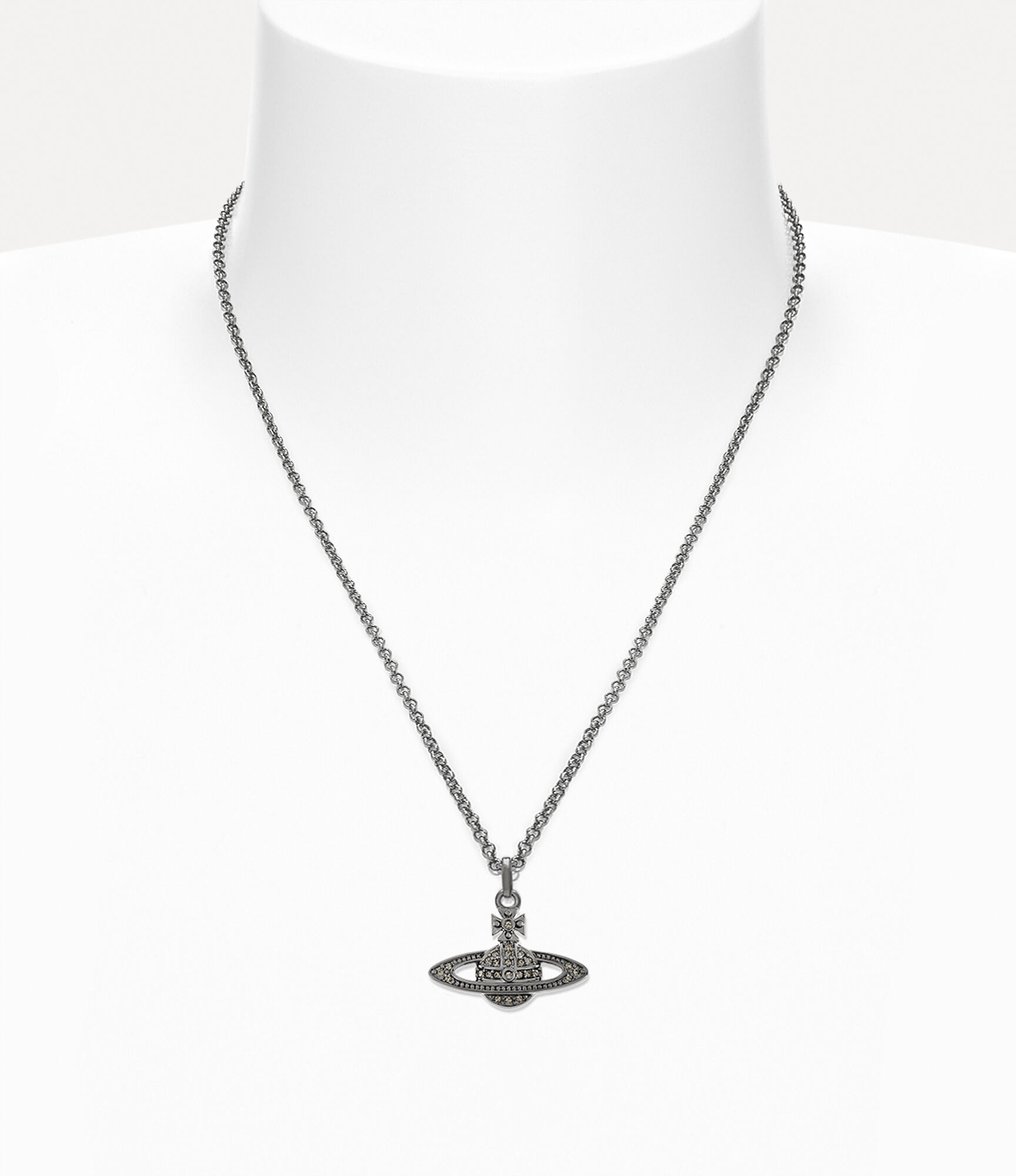 -AUSVERKAUFT-Vivienne Westwood Man Mini Bas Relief Orb pendant Necklace