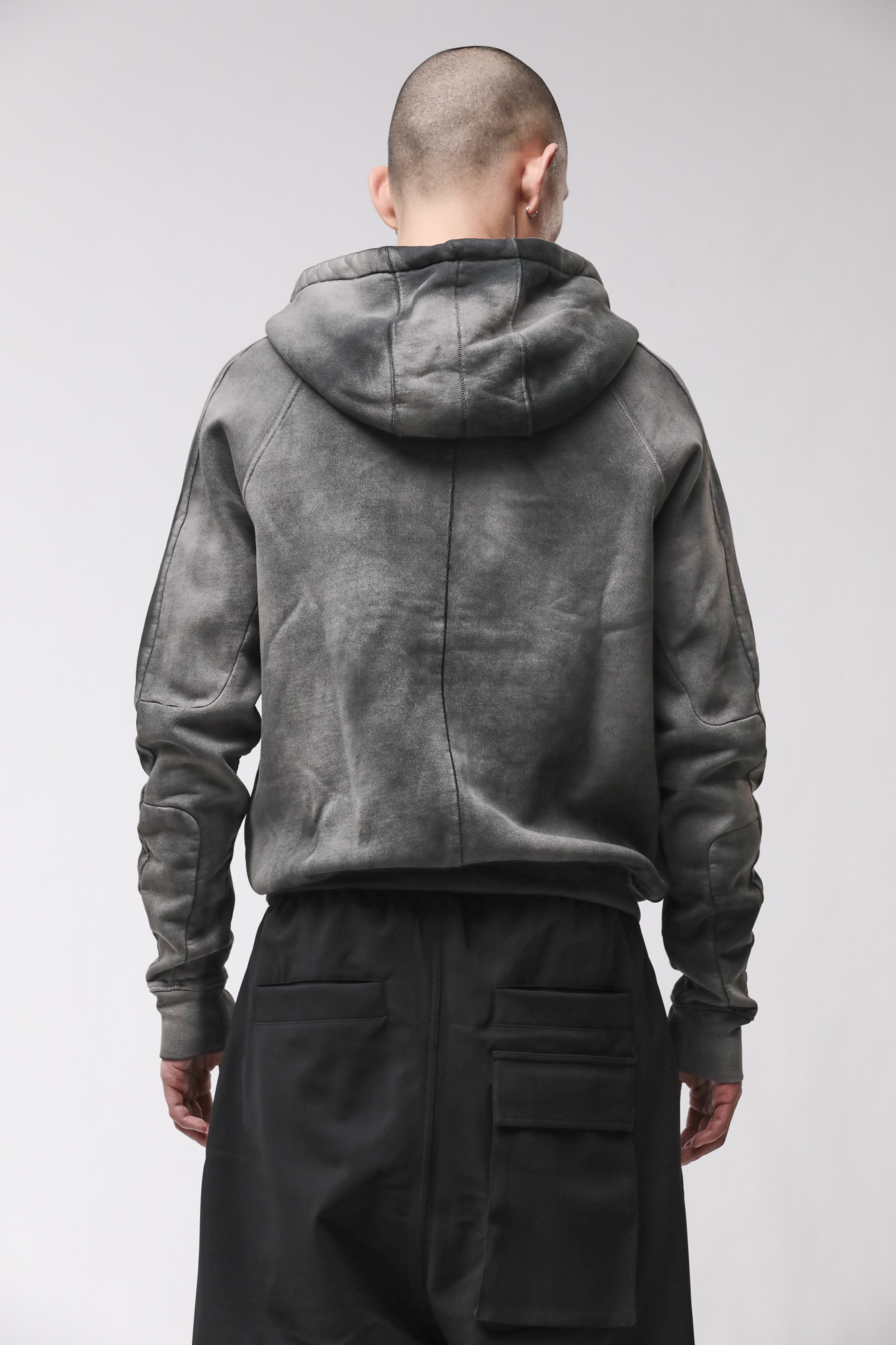 Thom Krom Hooded Zip Jacket Stone Wash