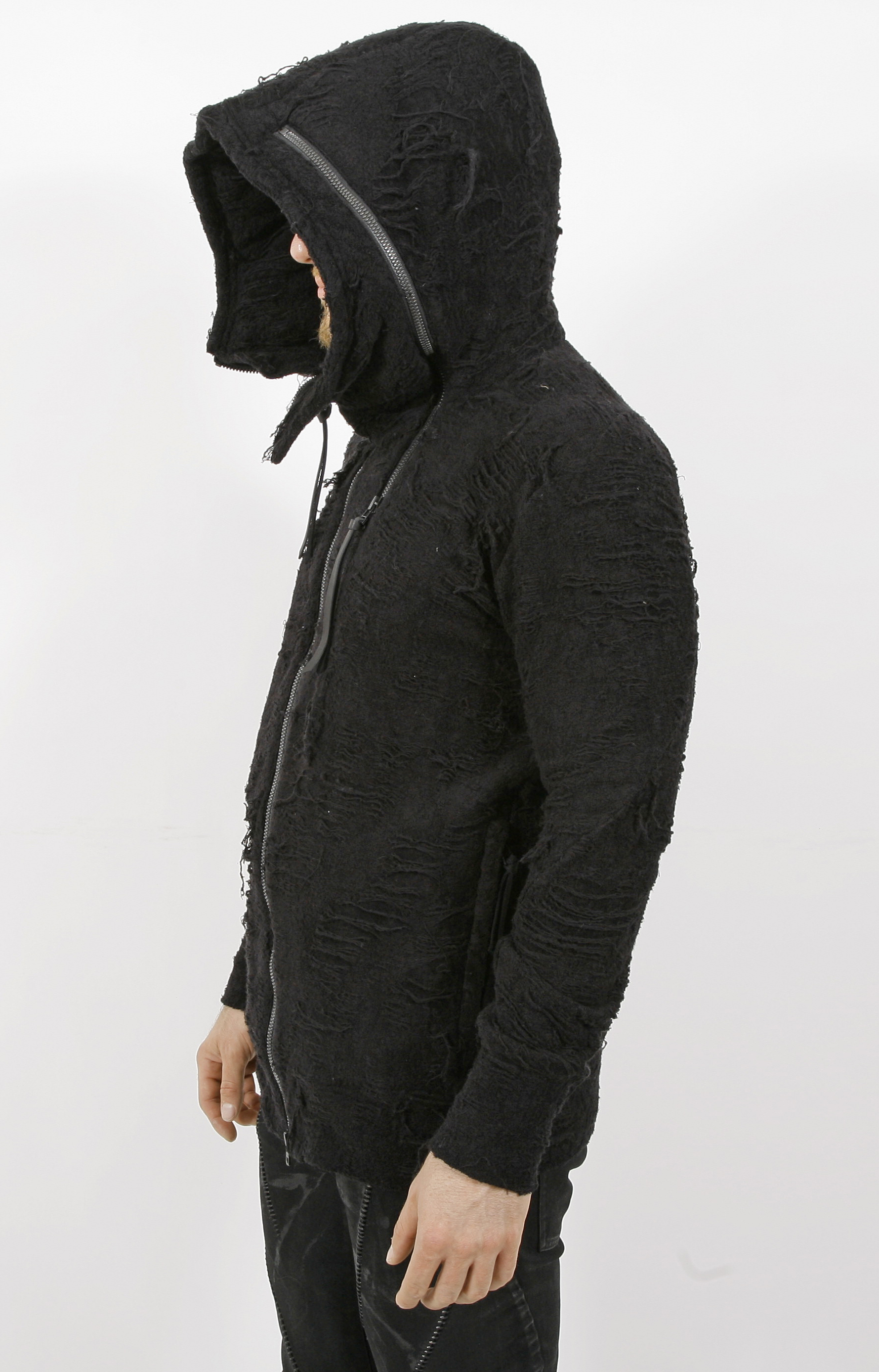 D.Hygen Distressed Terry Zip Hoody