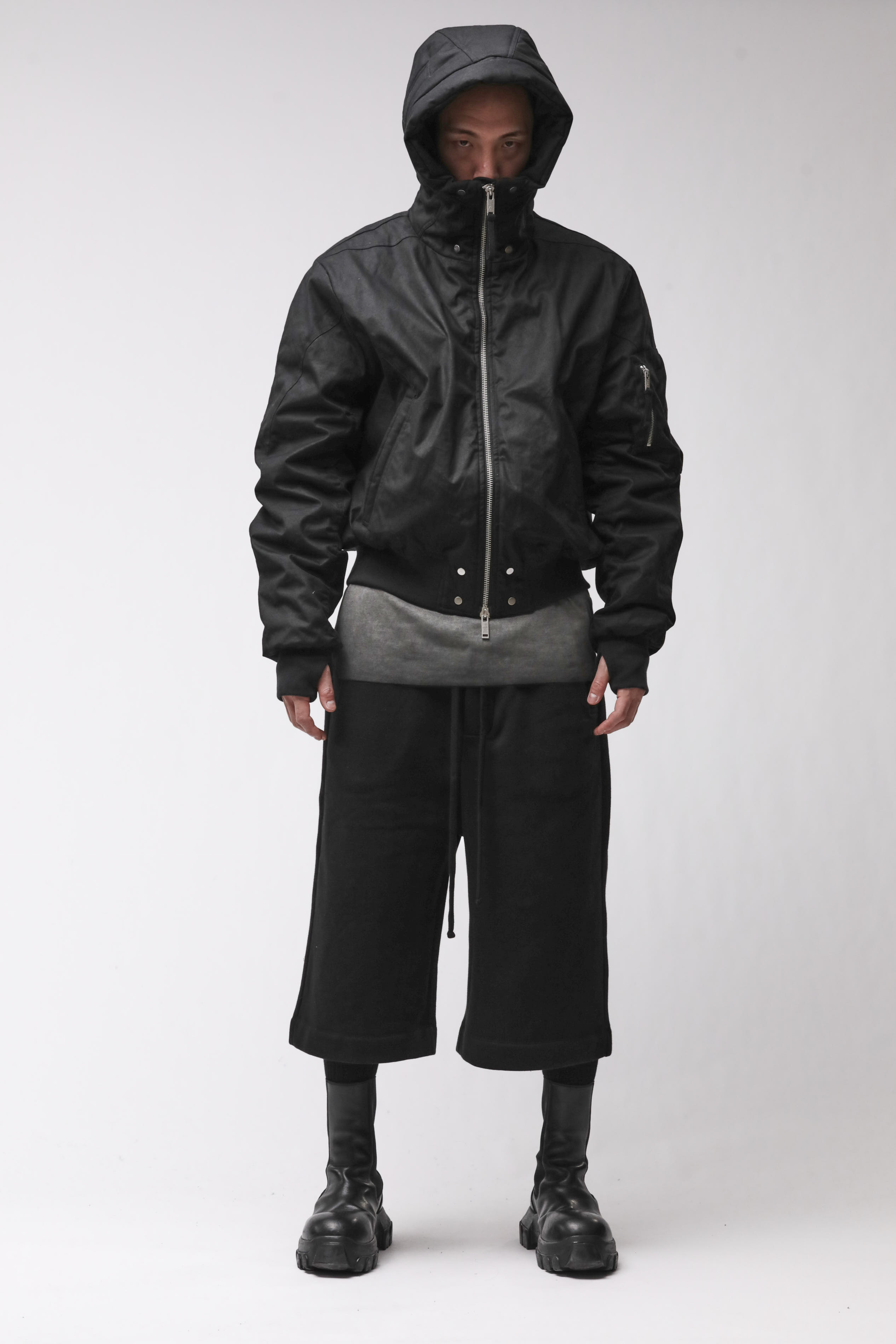 Thom Krom Hooded Bomber Jacket