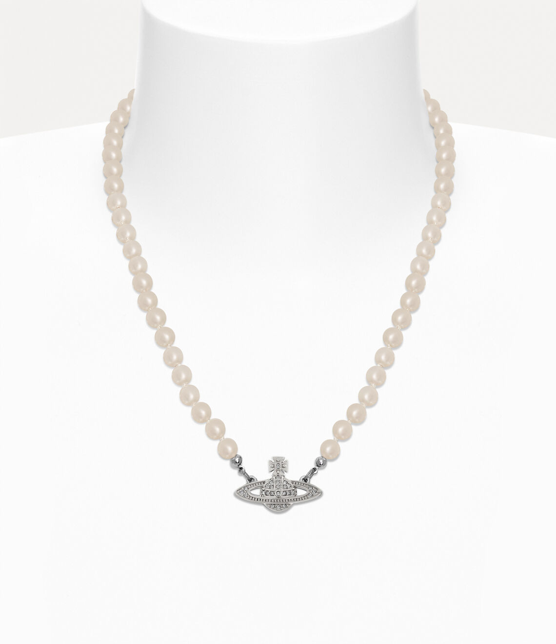 -AUSVERKAUFT-Vivienne Westwood Man Mini Bas Relief Pearl Necklace