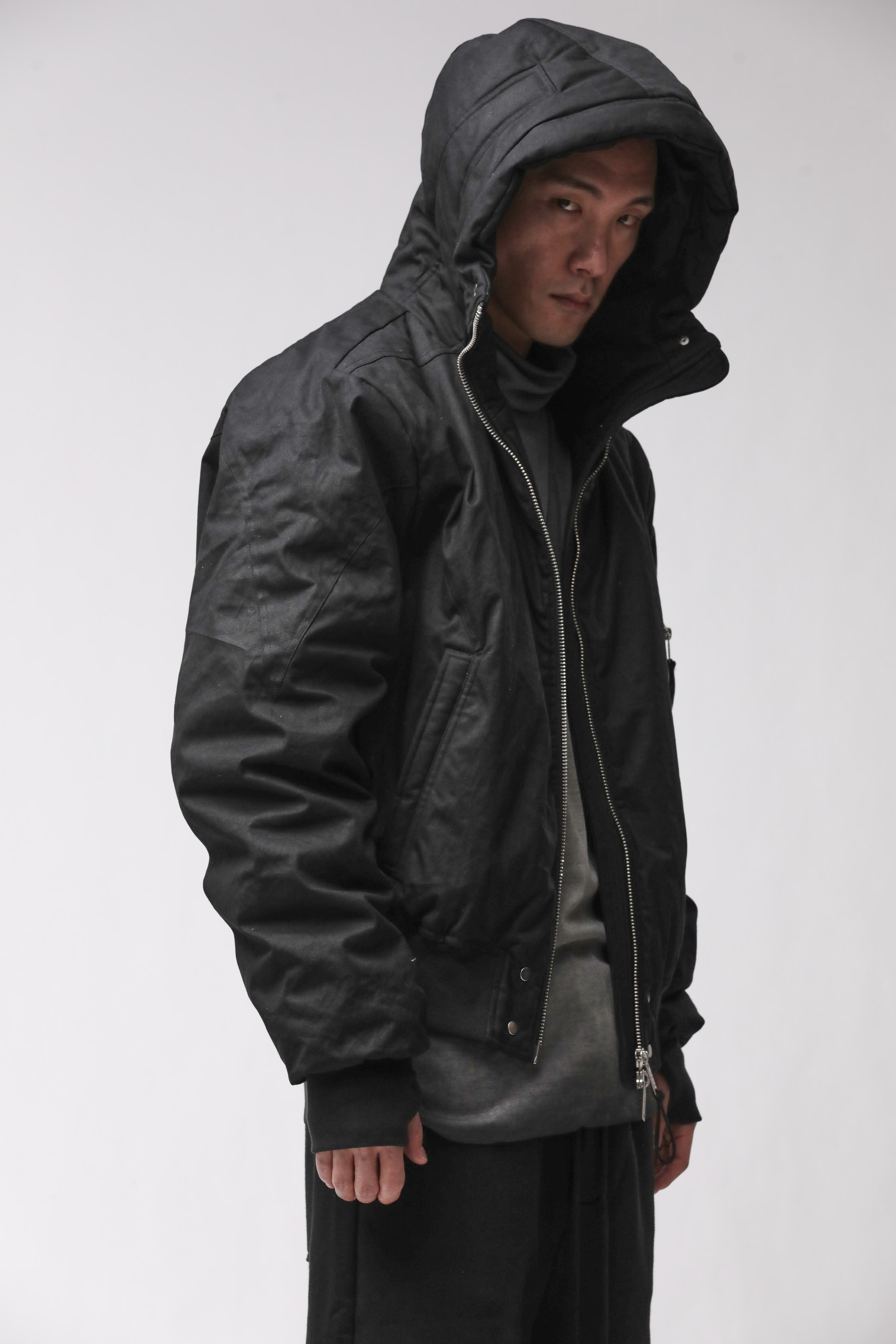 Thom Krom Hooded Bomber Jacket