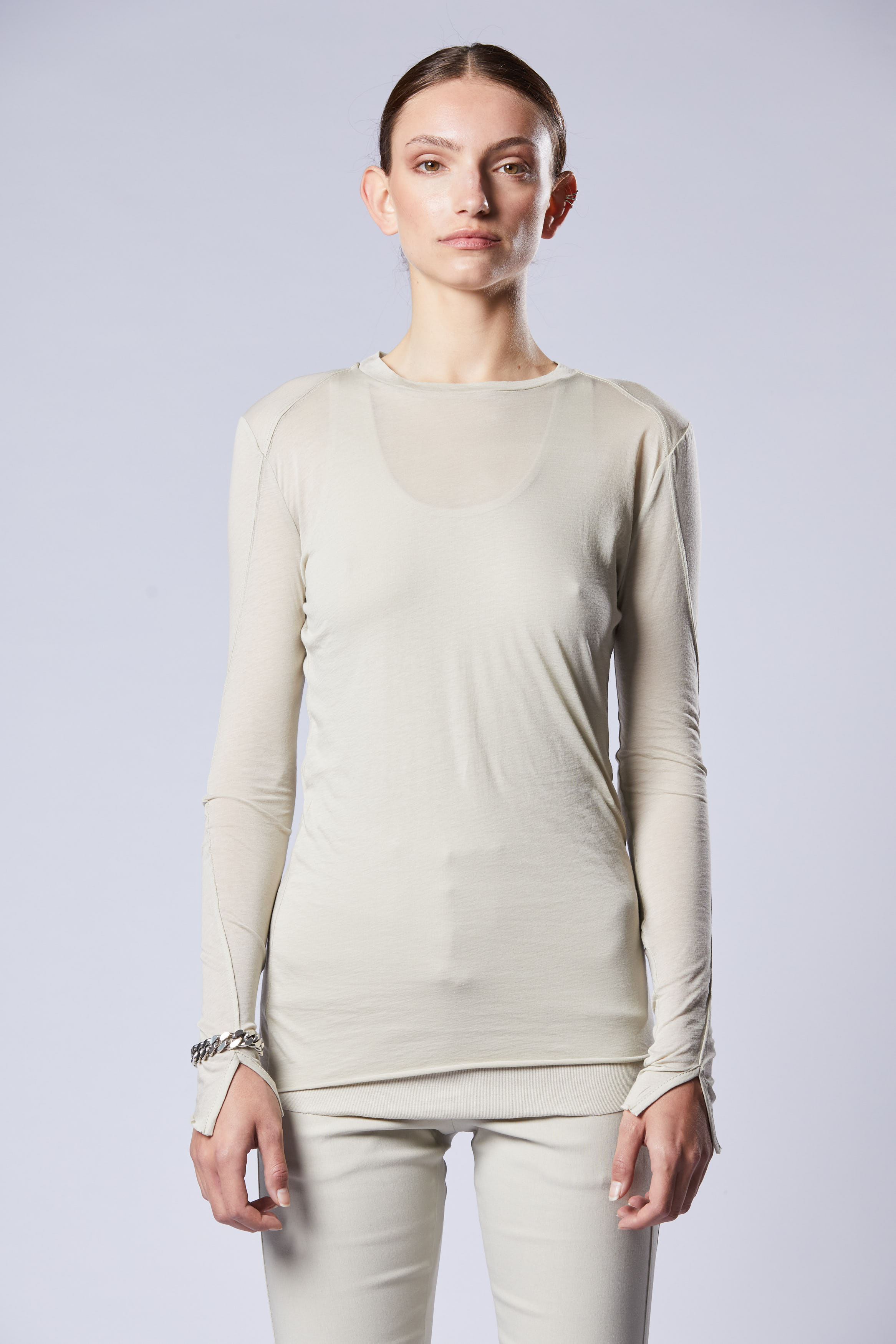 Thom Krom Sleeve Sand Shell