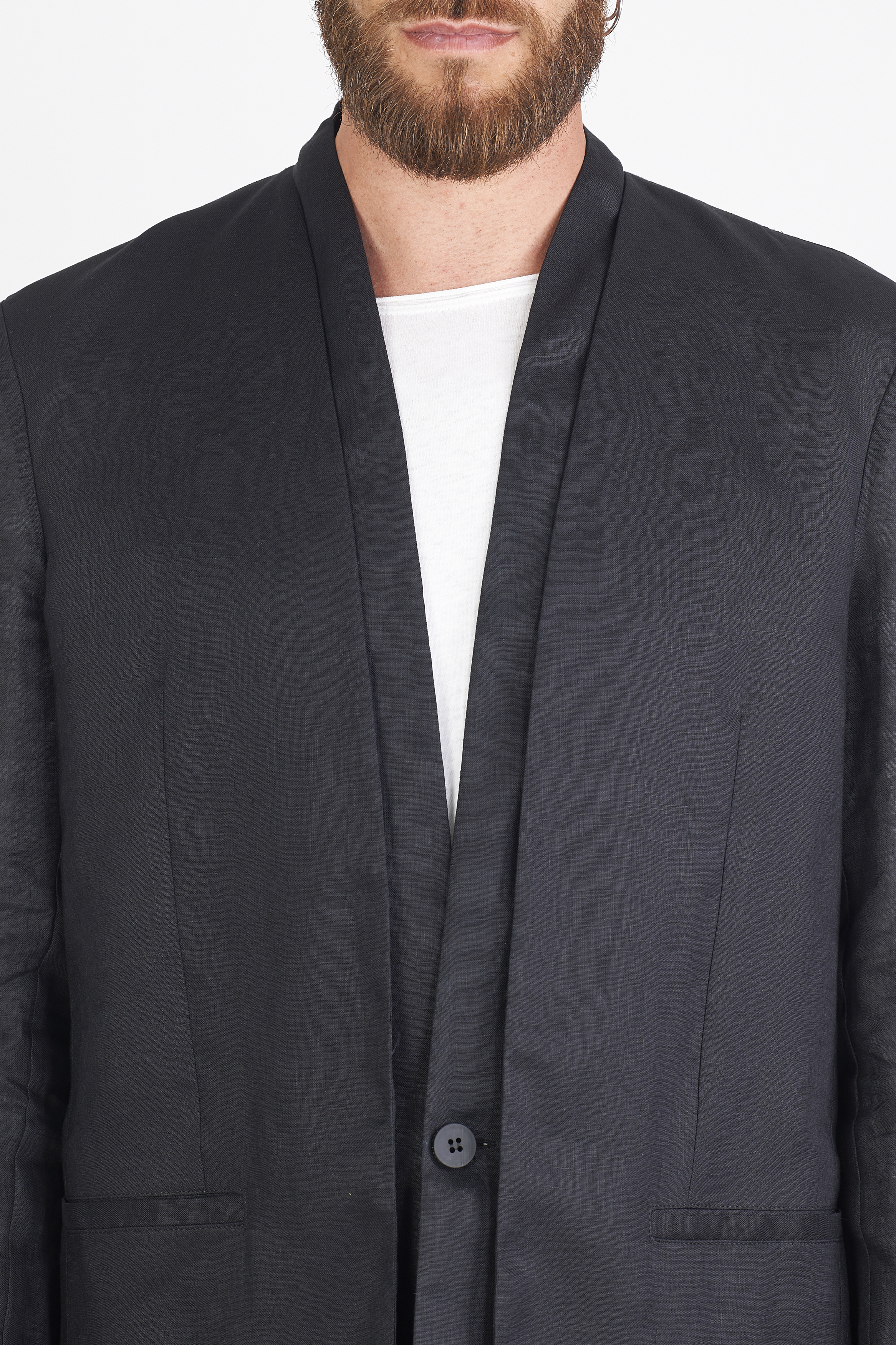 Isabel Benenato Linen Blazer Isabel Benenato Linen Blazer