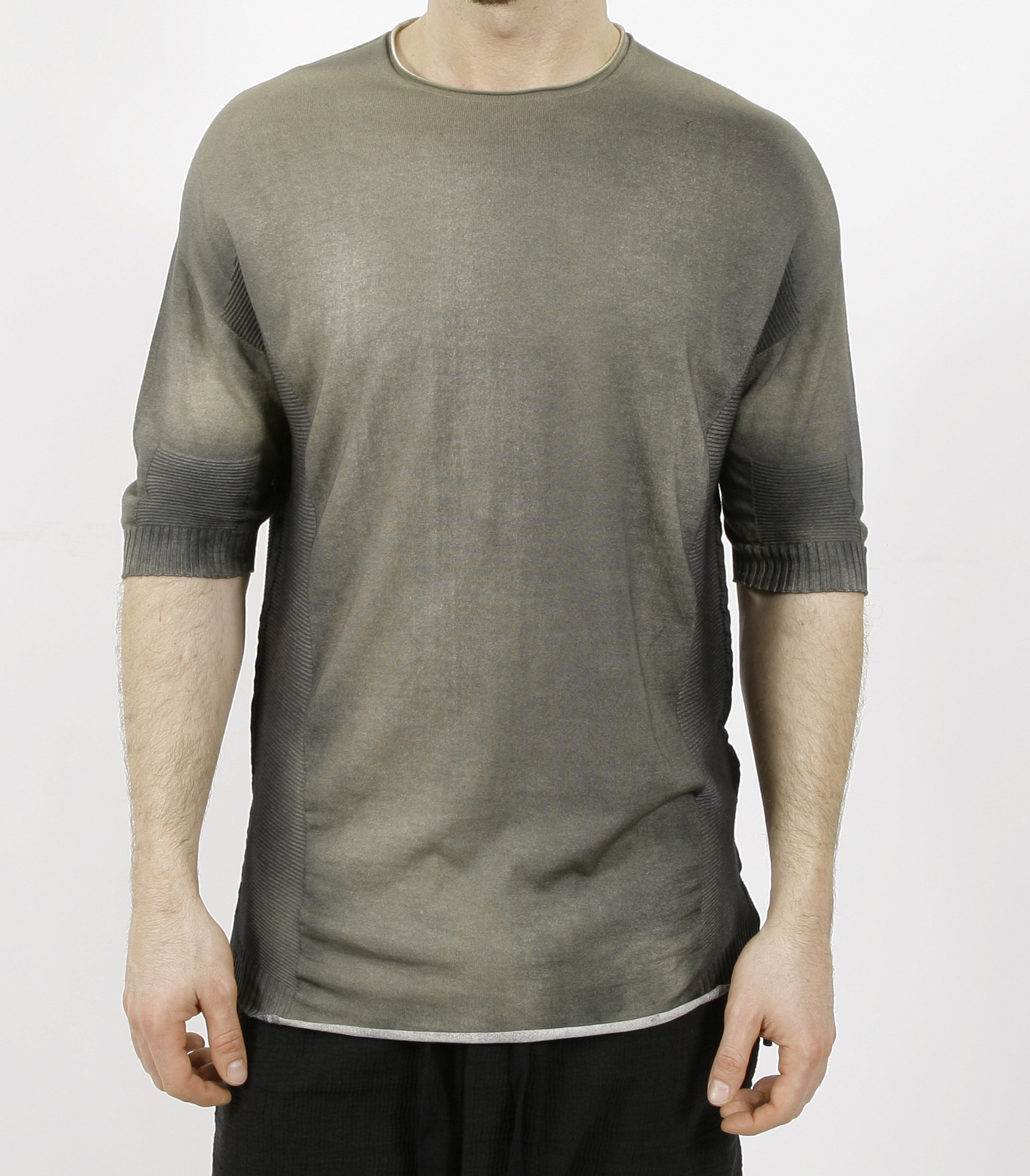 MD75 Knit T-Shirt Ash Black