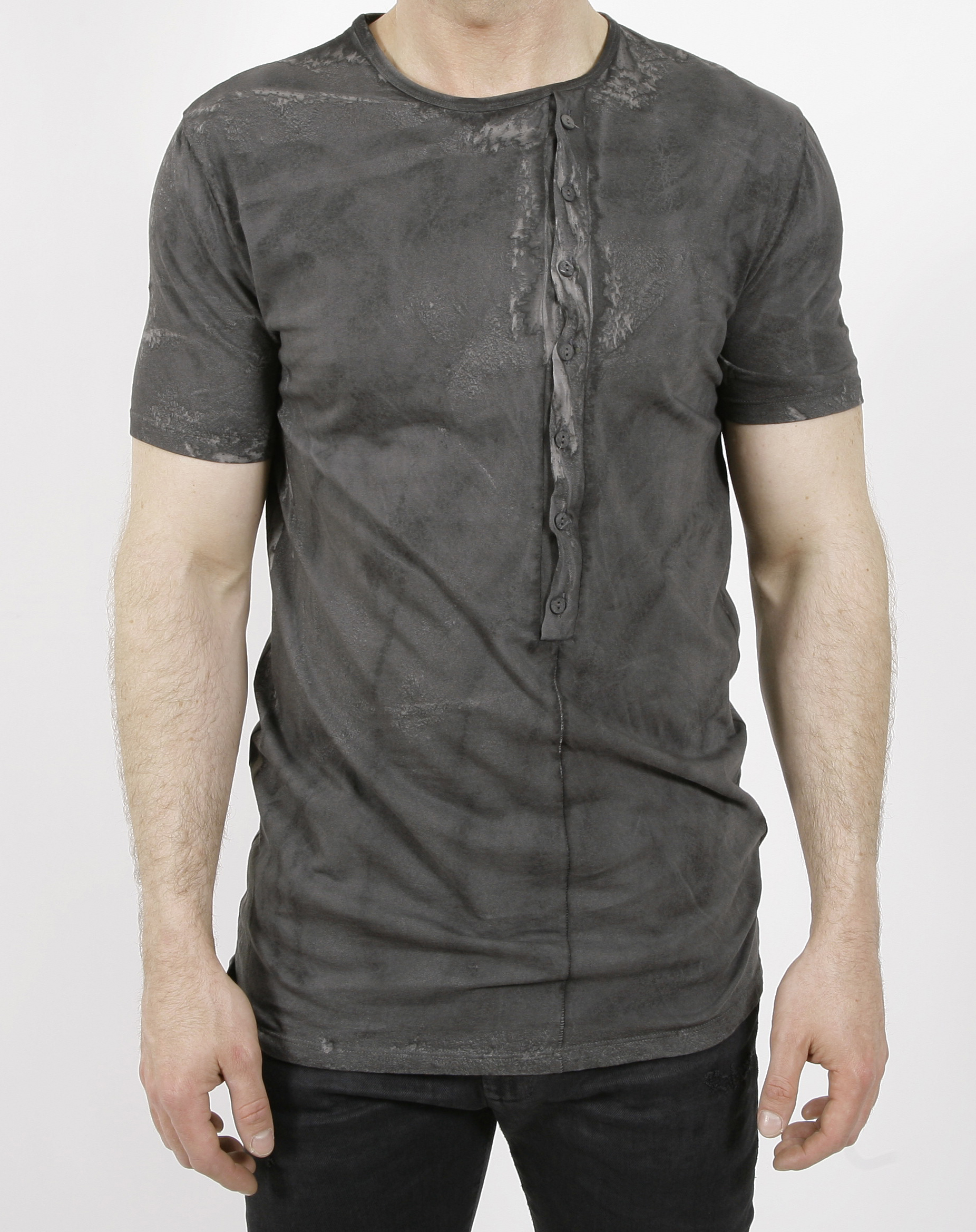 MD75 Stripe Button Strip T-Shirt 