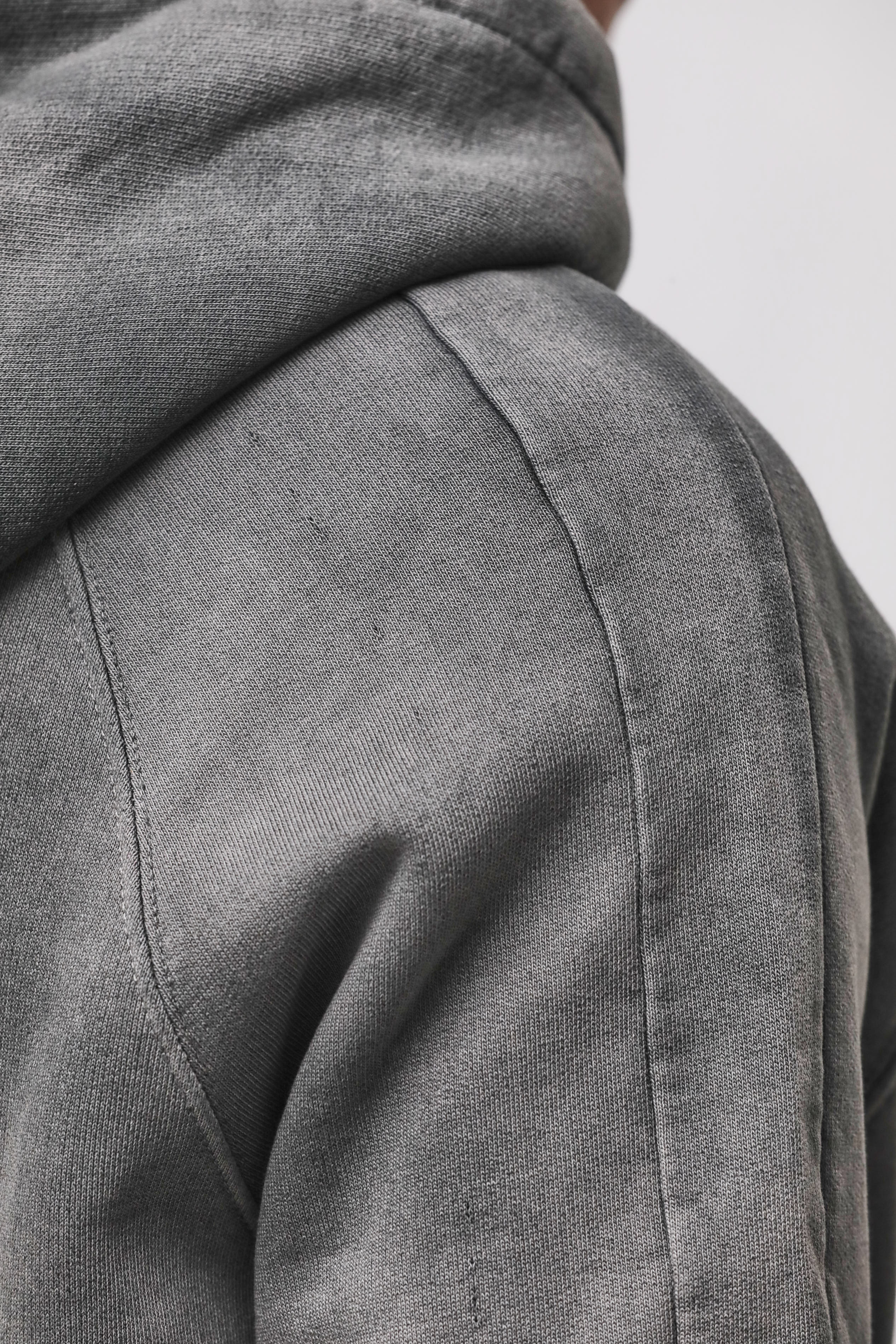Thom Krom Hooded Zip Jacket Stone Wash