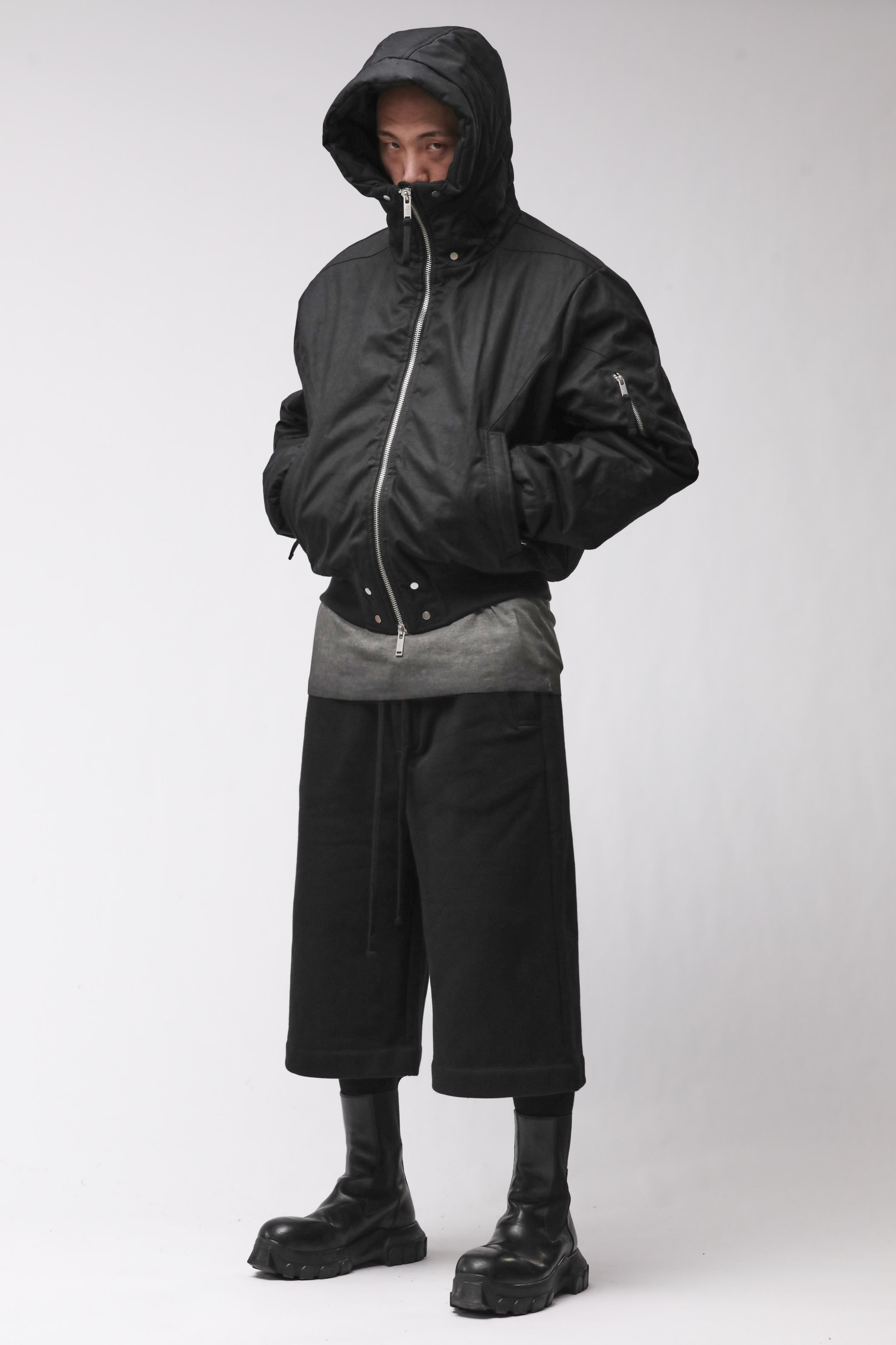 Thom Krom Hooded Bomber Jacket