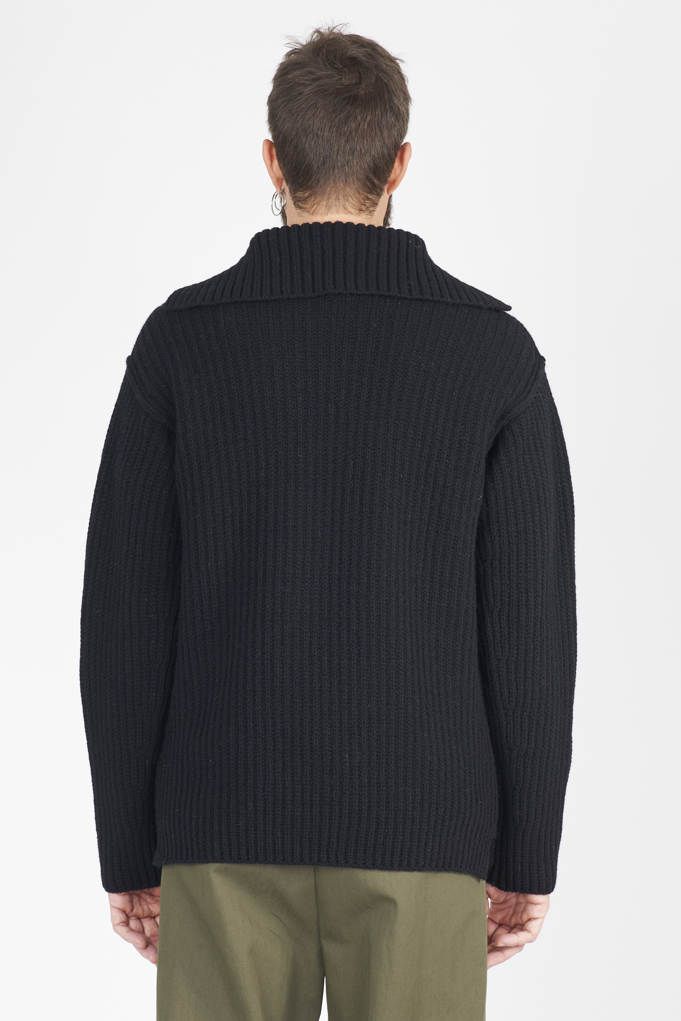 Shetland Wool Jumper Black Shetland Wool Jumper Black