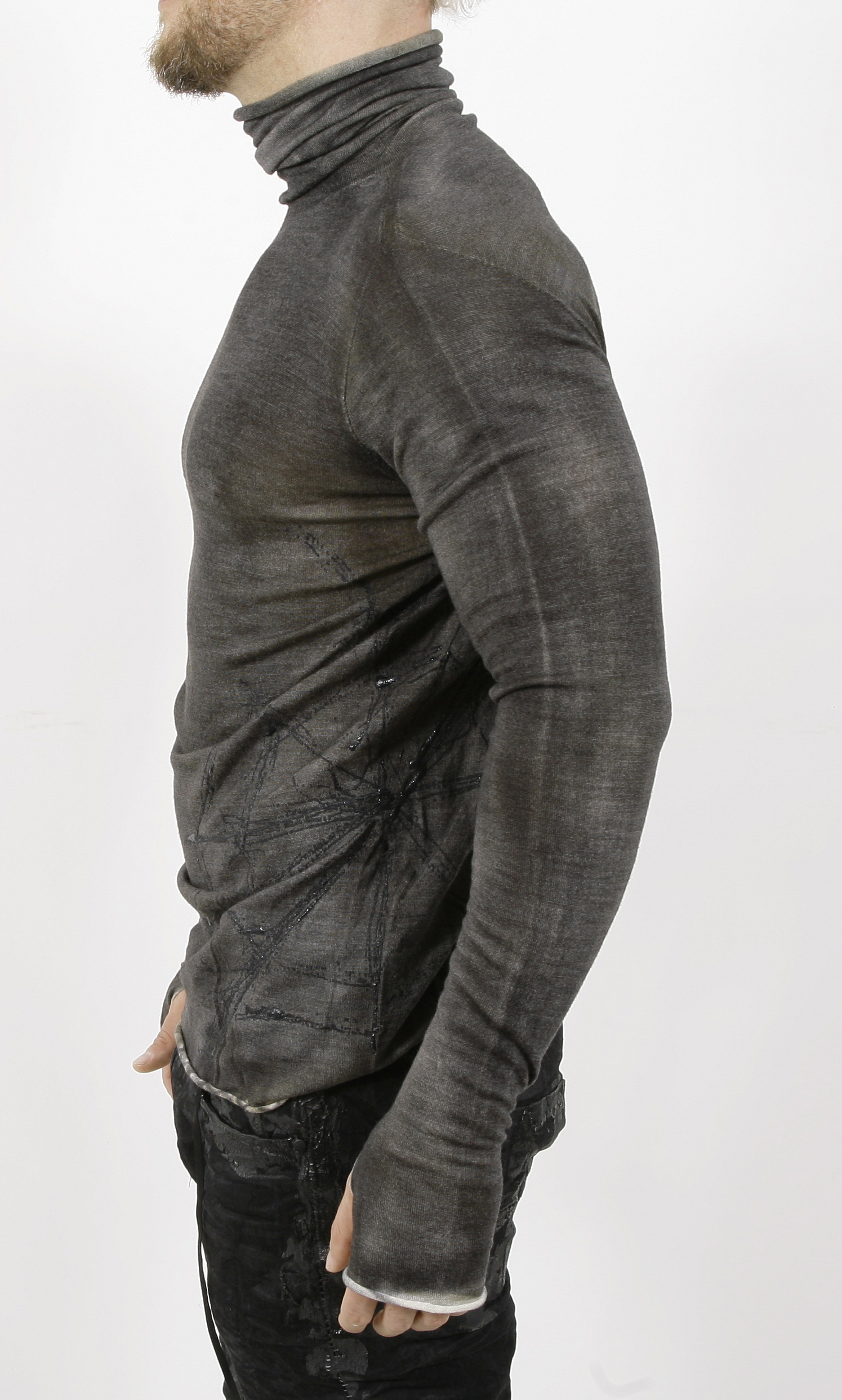 MD75 Pullover High Neck Grey