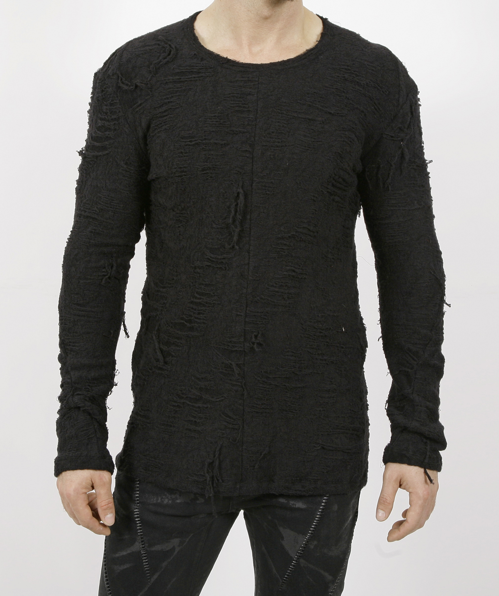 D.Hygen Distressed Terry Long-Sleeve 