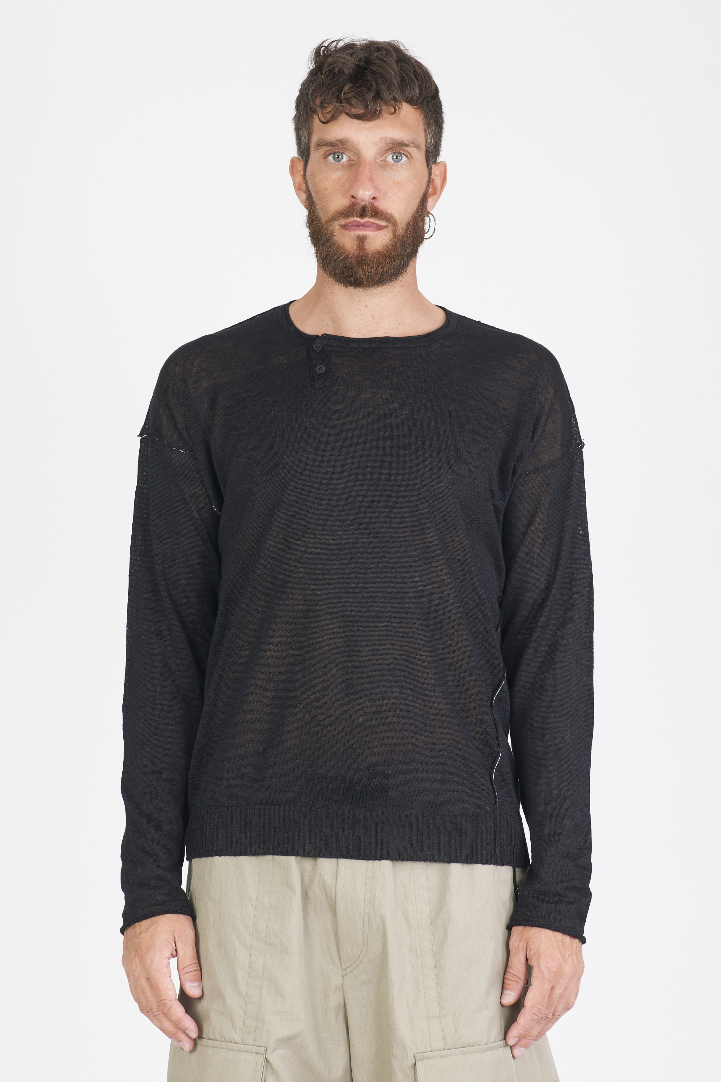 Isabel Benenato Linen Pullover