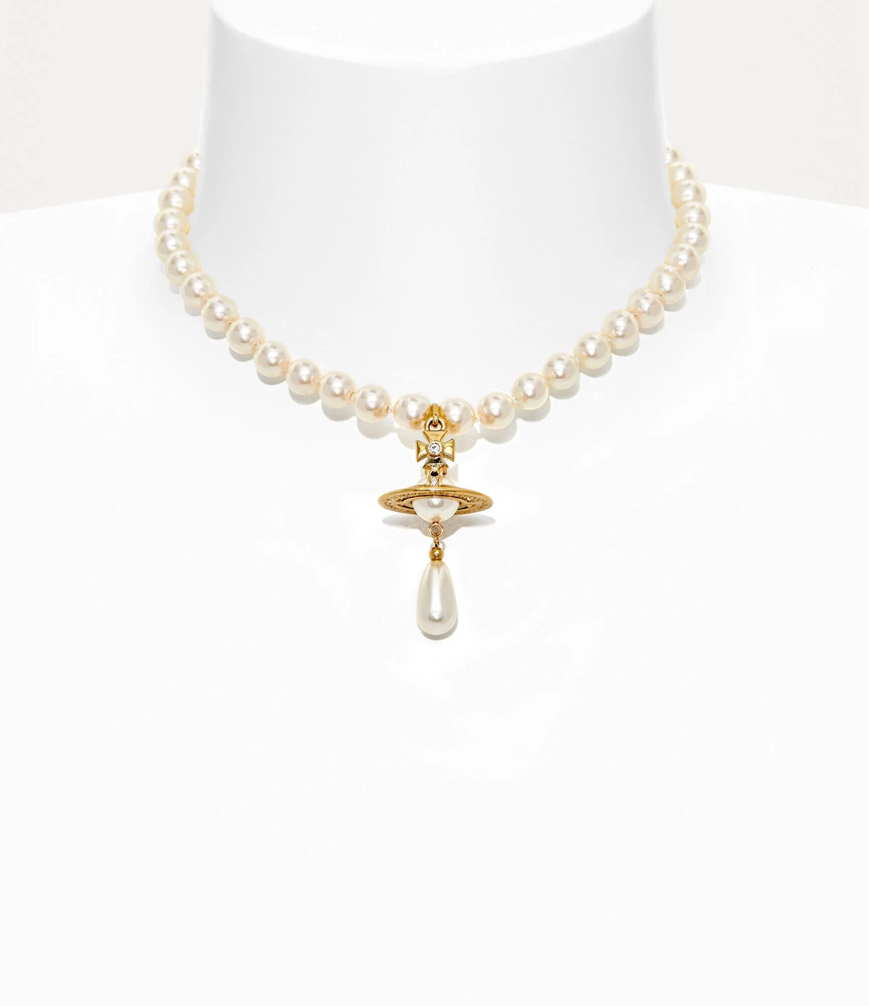 -AUSVERKAUFT-Vivienne Westwood one row pearl drop choker 