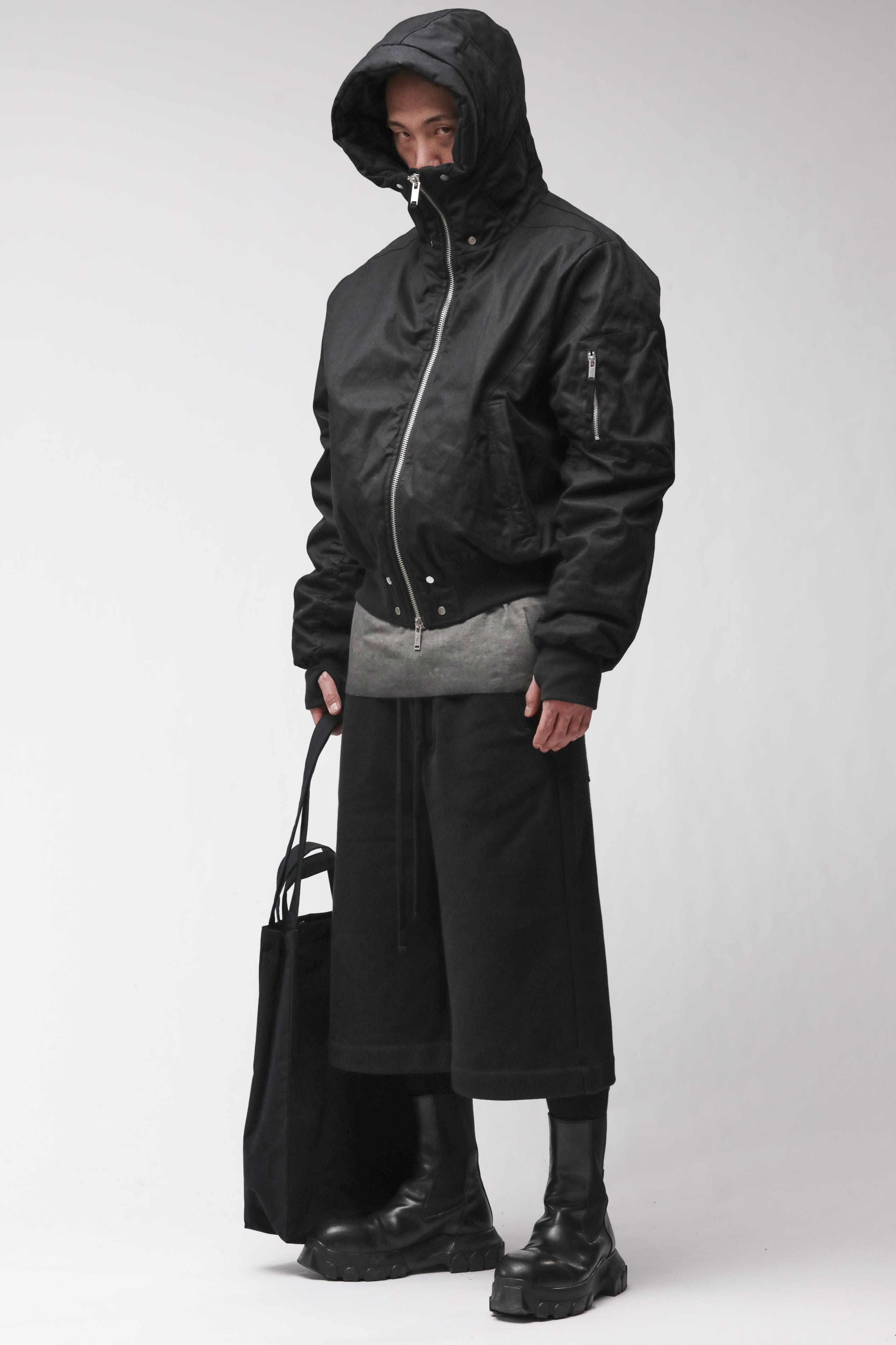 Thom Krom Hooded Bomber Jacket