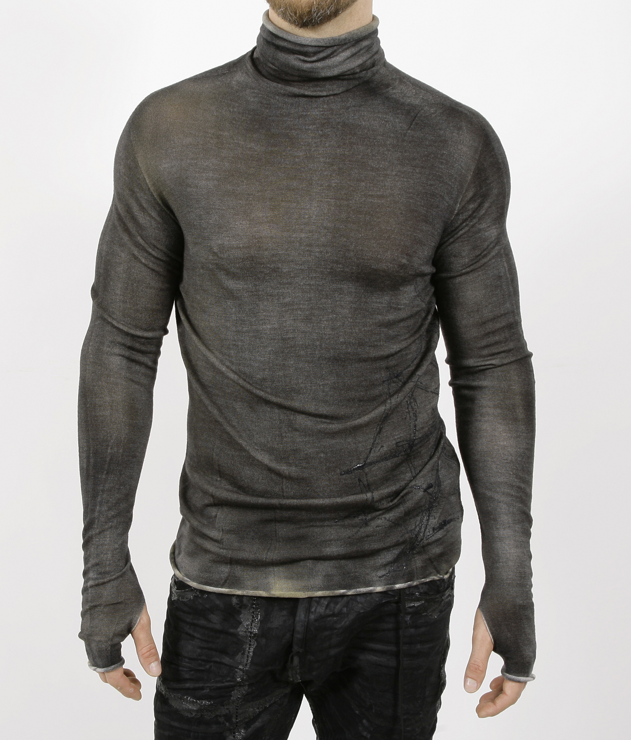 MD75 Pullover High Neck Grey