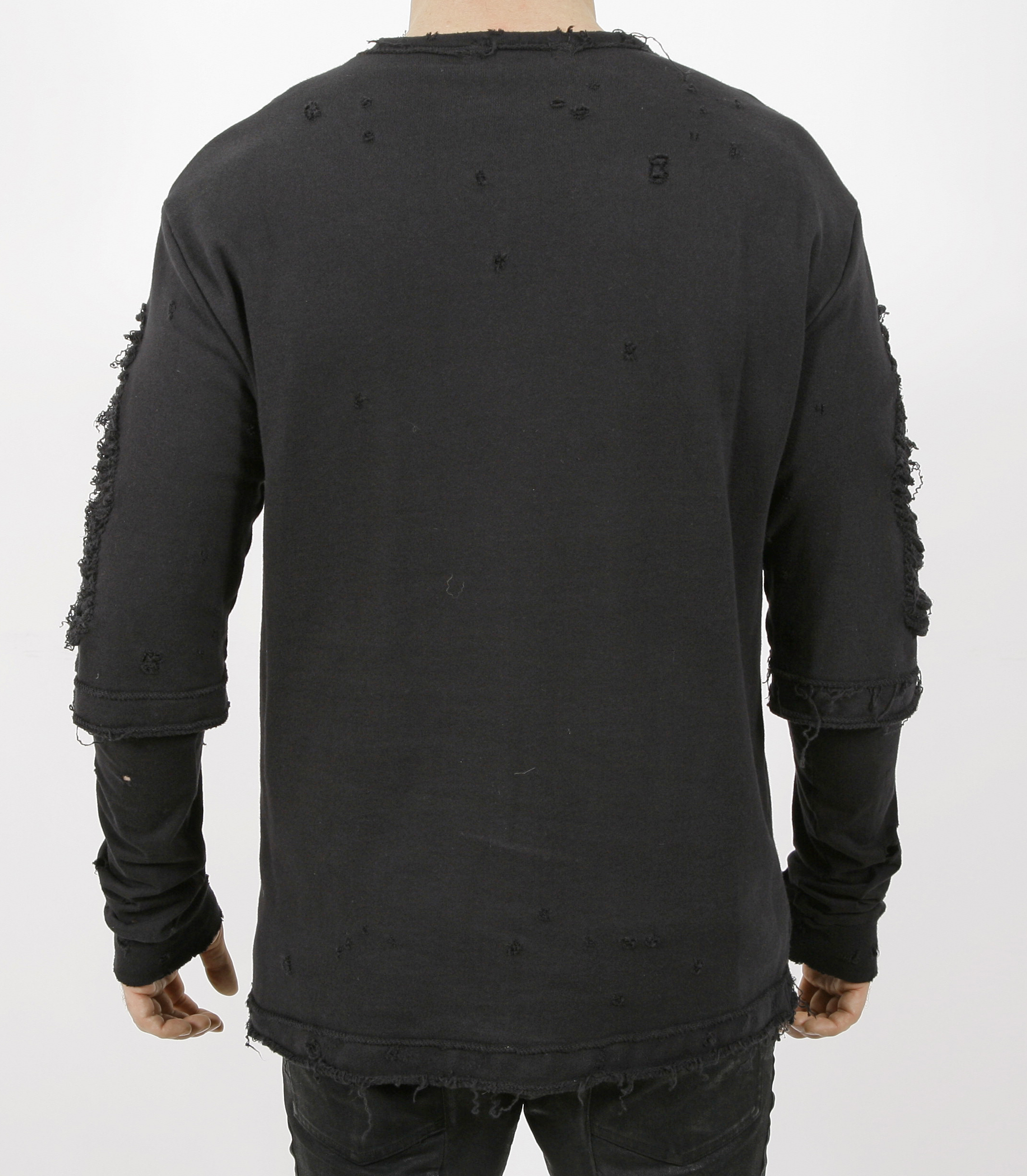 D.Hygen French Terry Distressed Layered T-Shirt