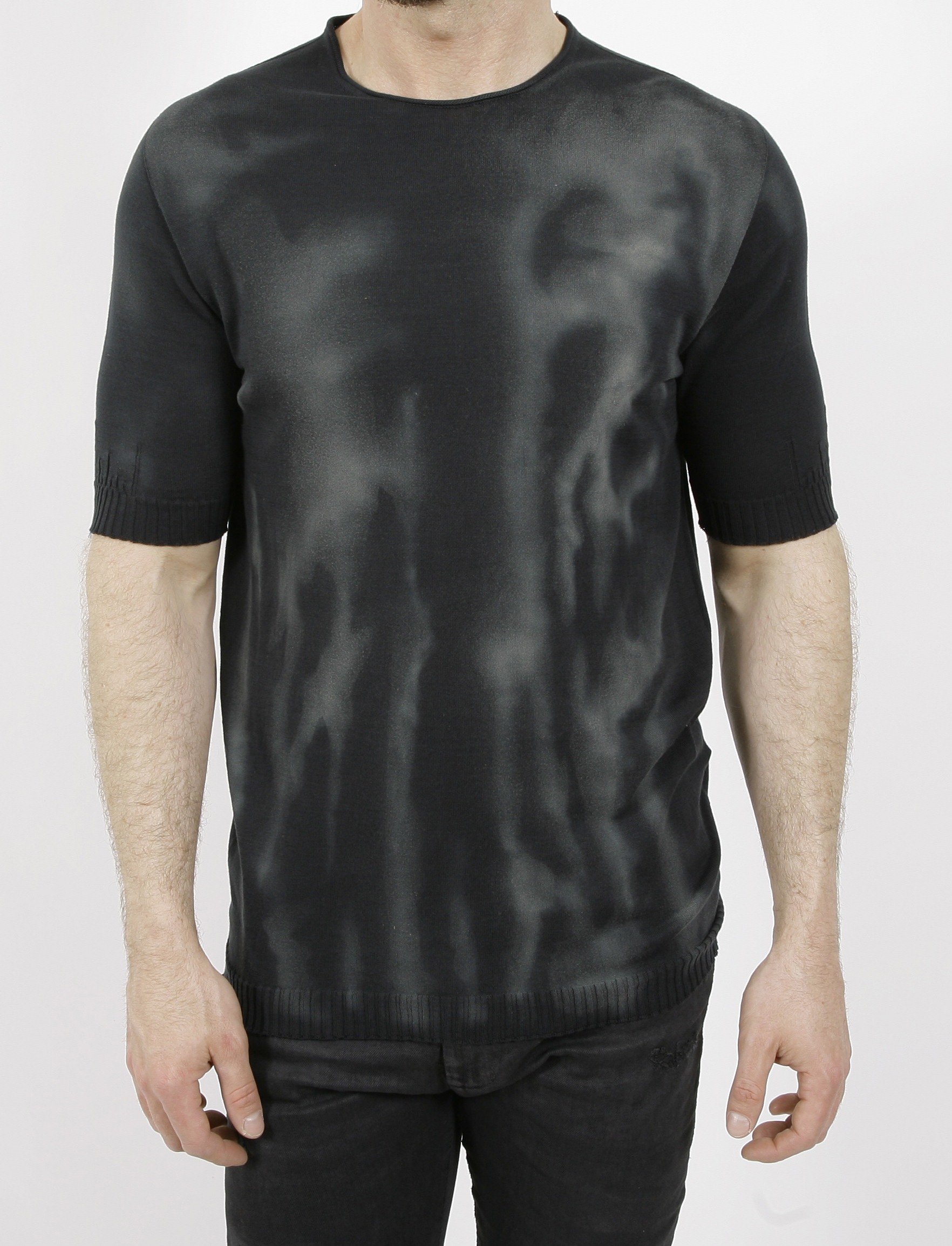 MD75 Knit T-Shirt Black Brush