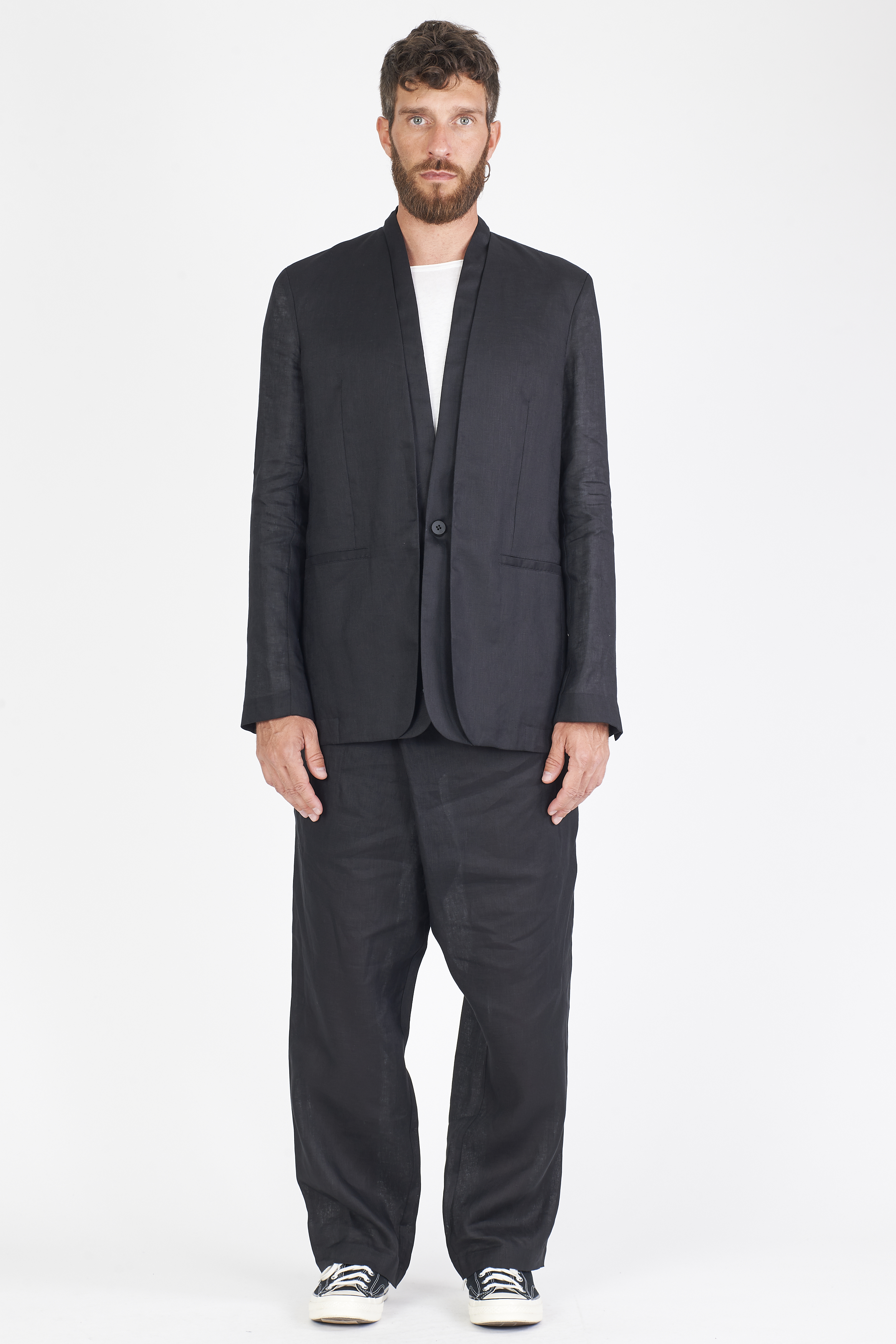 Isabel Benenato Linen Blazer Isabel Benenato Linen Blazer