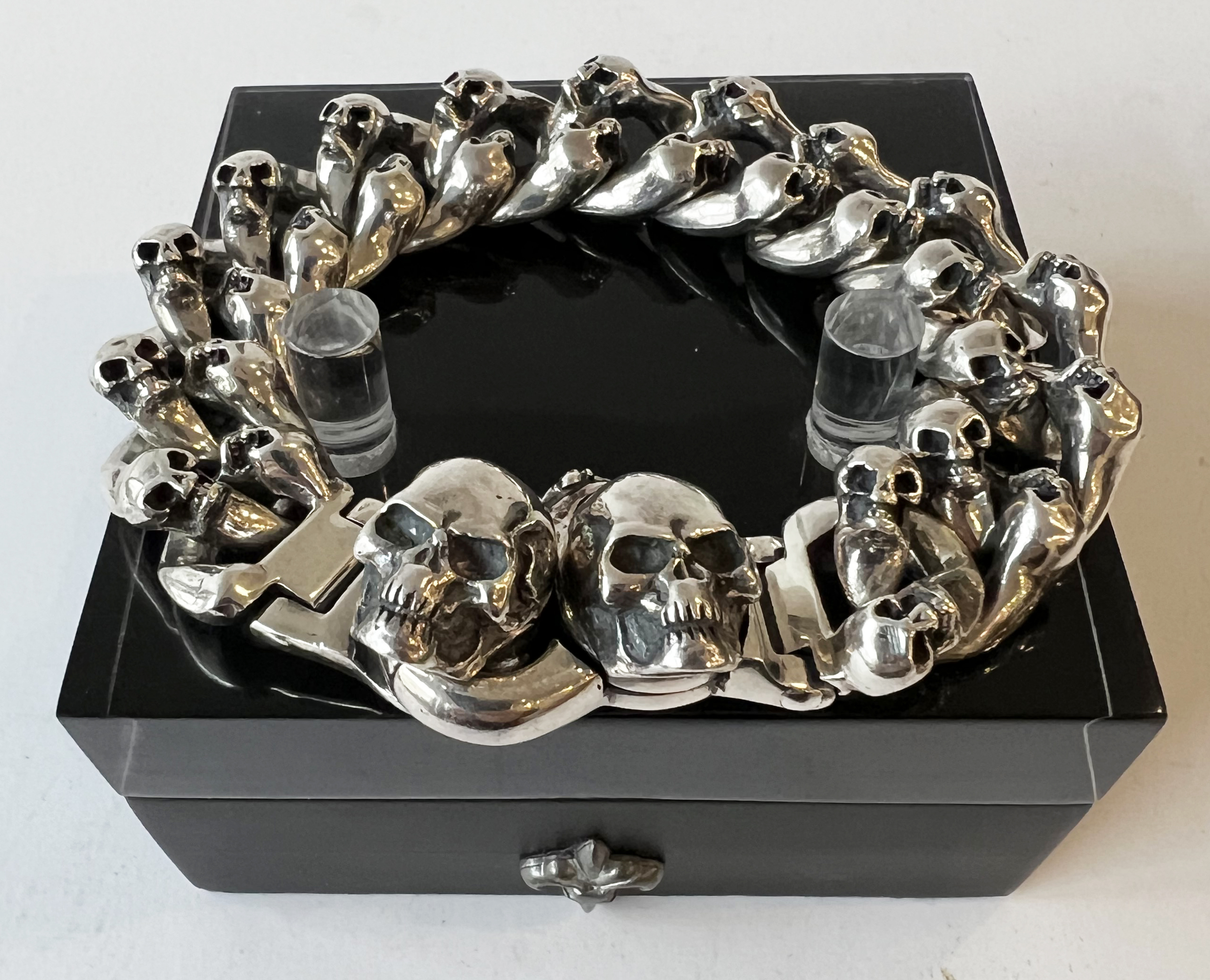 Silver Bracelet Skull chain